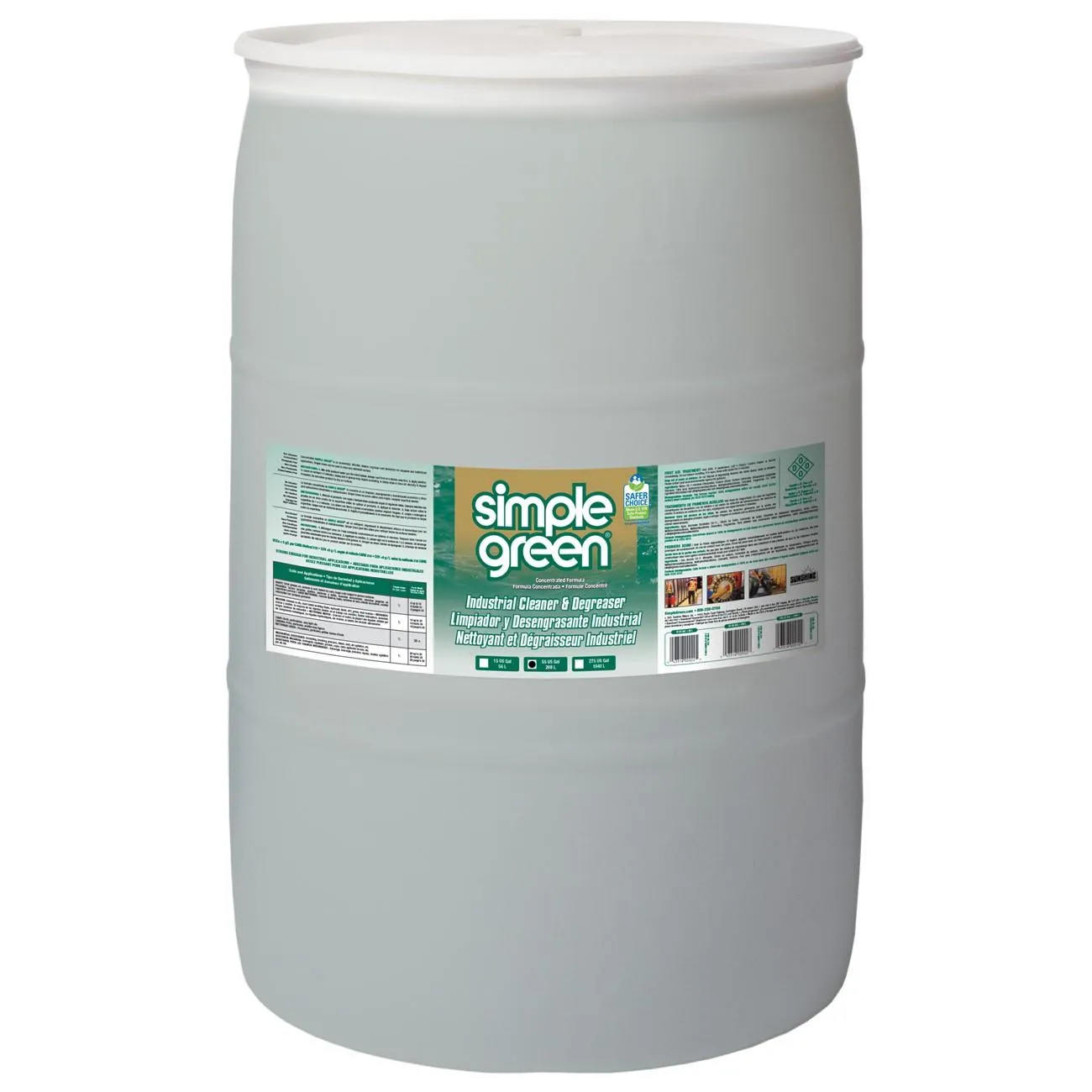 13008 Simple Green Cleaner and Degreaser, Original, 55 gal, Drum