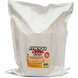 2XL Big Saver Mega Roll Surface Cleaning Wipe Refill, Large - 1200 Wipes/Bucket, 2/Case - 2XL-420