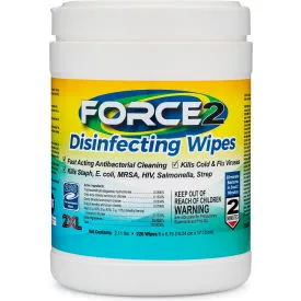 2XL Force2 Disinfecting Wipes 2 Minute Formula, 220 Wipes Per Canister, 6 Canisters/Case