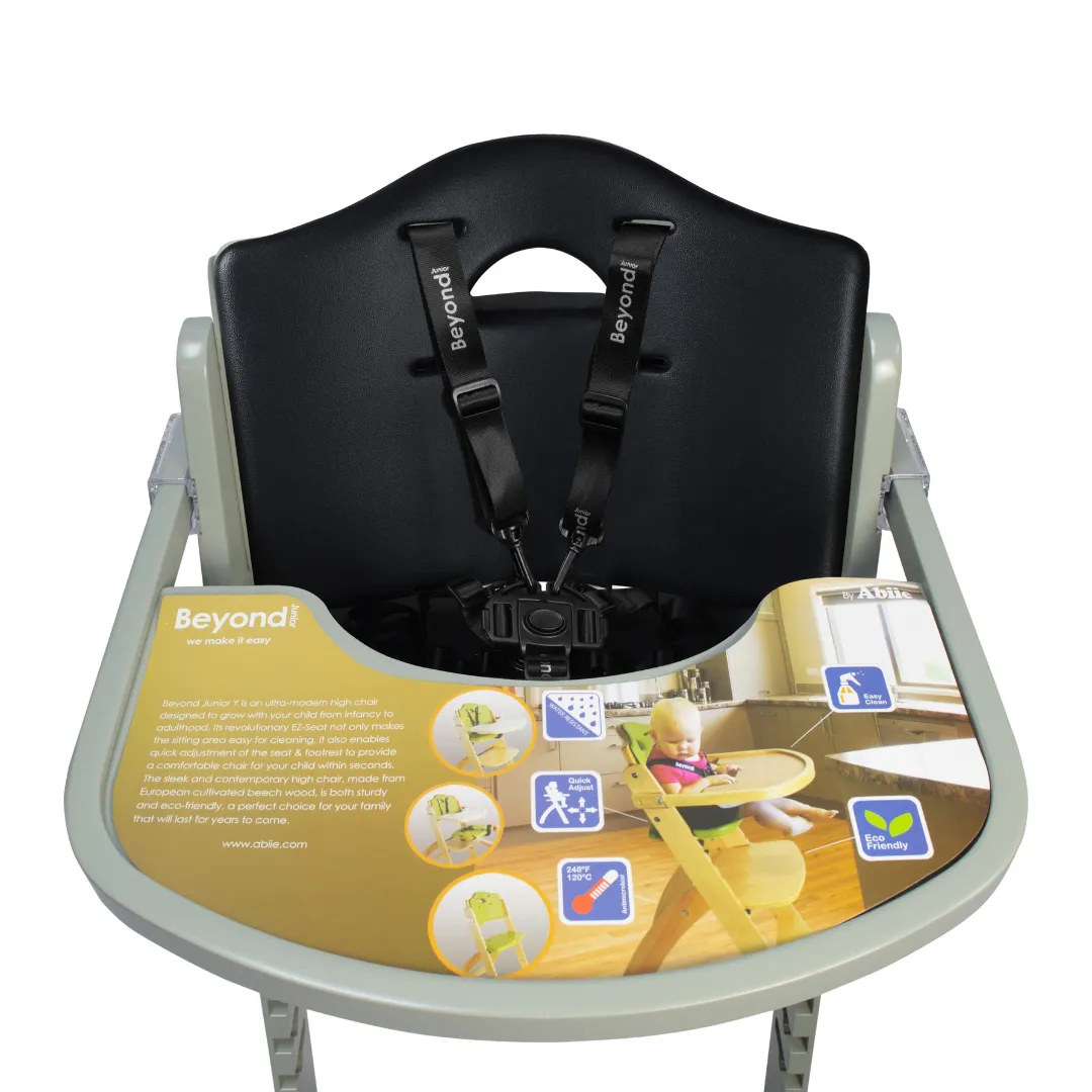 Abiie Beyond Junior Highchair - Misty Grey Black (6m )