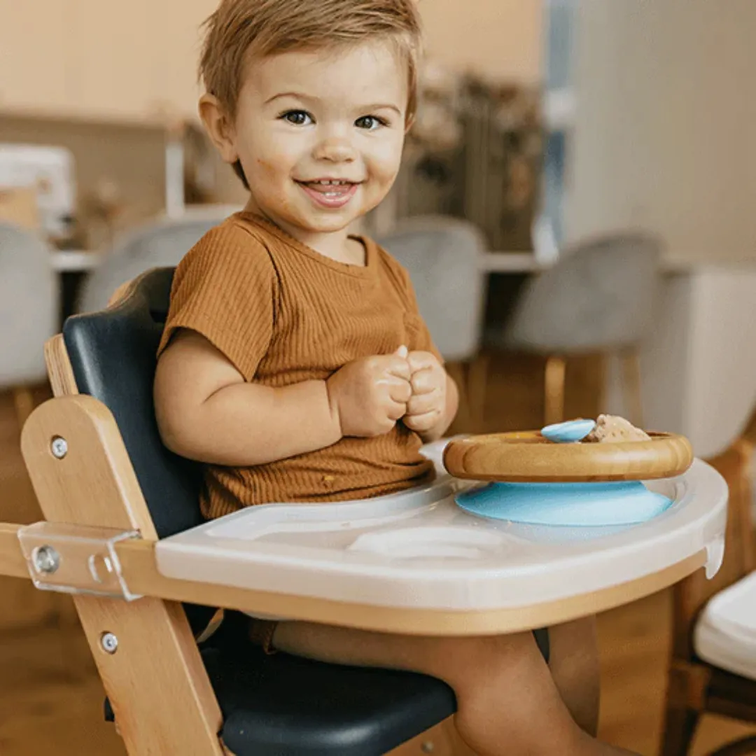 Abiie Beyond Junior Highchair - Misty Grey Black (6m )