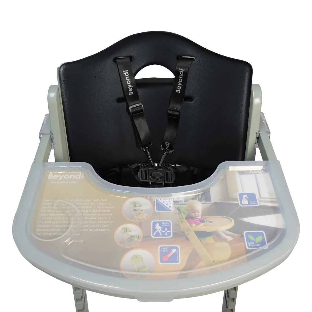 Abiie Beyond Junior Highchair - Misty Grey Black (6m )