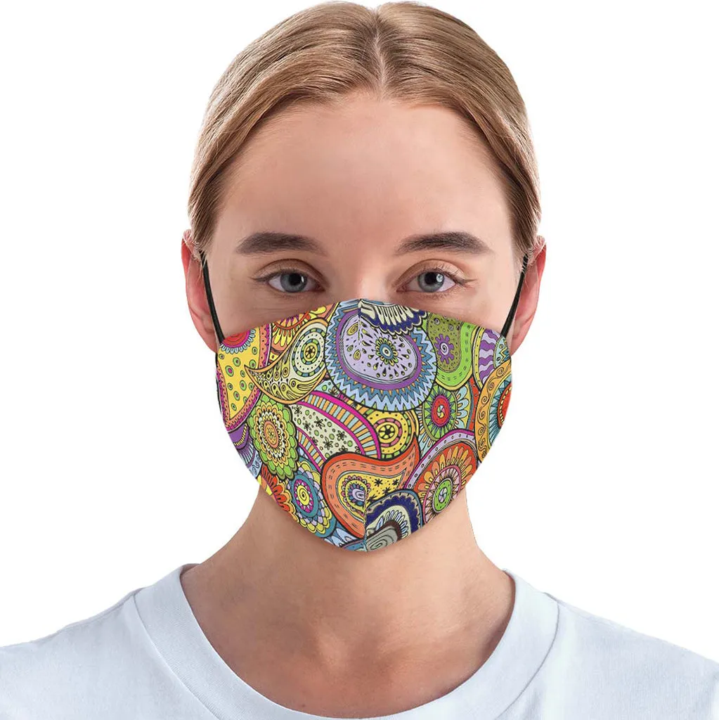 Abstract Paisley Face Cover