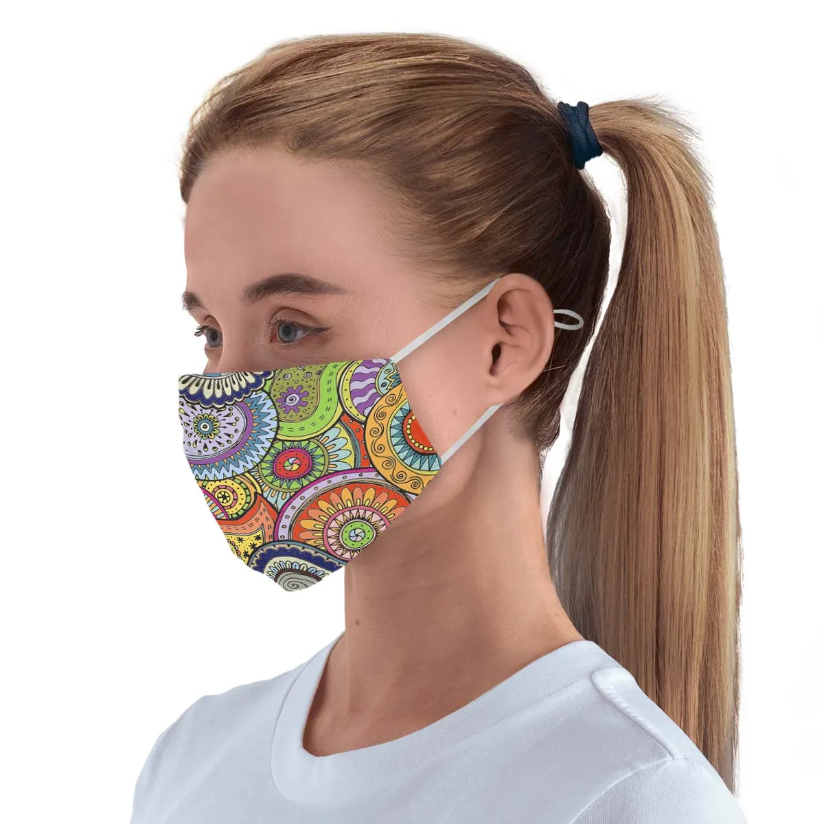 Abstract Paisley Face Cover