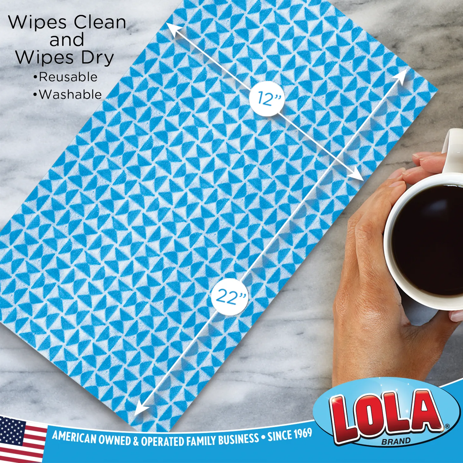 Anti-Microbial Clean n' Wipe Cloths - Comparable to Clorox Handi Wipes - 36 pack