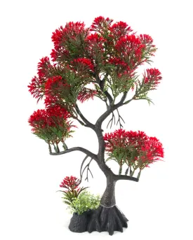 AquaFit Red Pine Bonsai Plastic Plant 11"