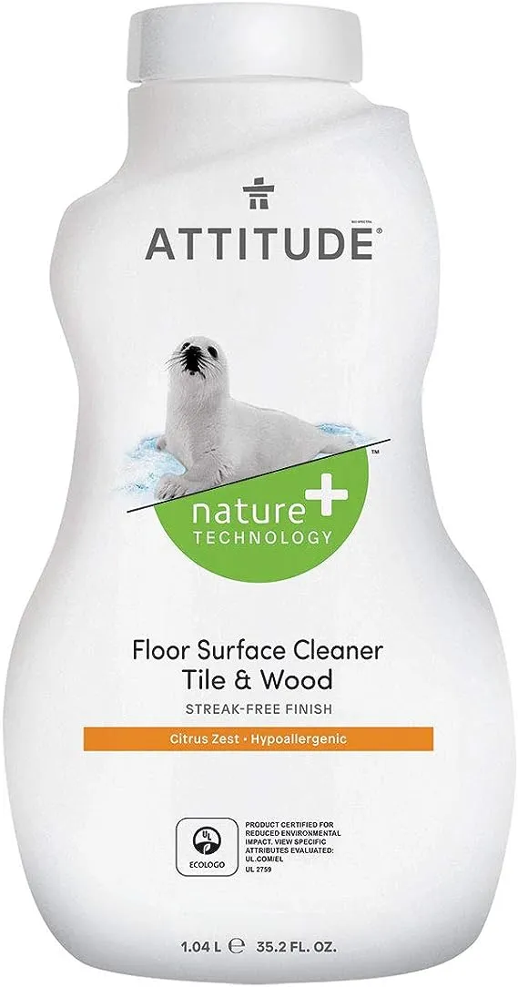 Attitude - Floor Surfaces Cleaner Tile and Wood Citrus Zest 1.04L