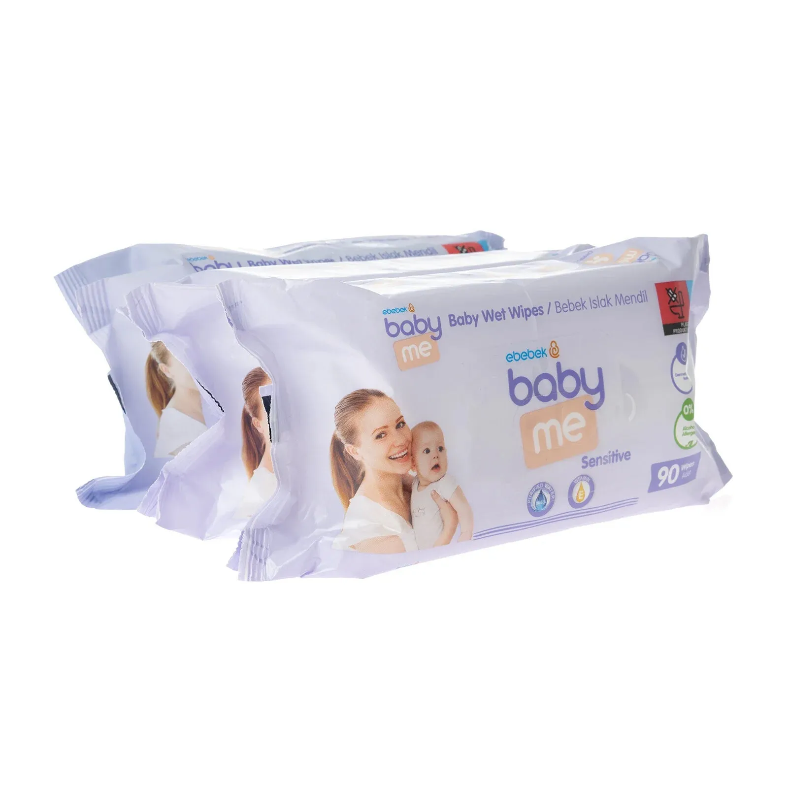 baby me Sensitive Wipes 3x90s