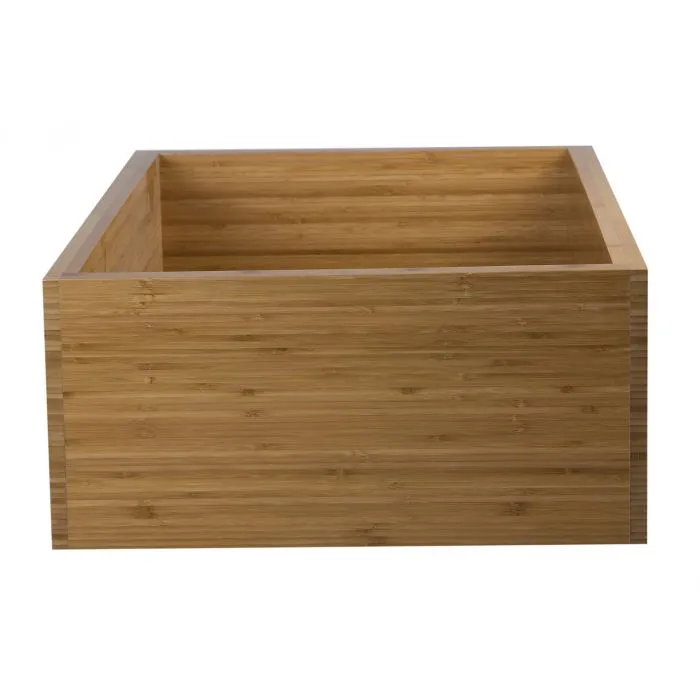 Bamboo 33" Double Bowl Farmhouse Sink