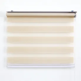 Beige Linen Zebra Semi-Blackout Blinds