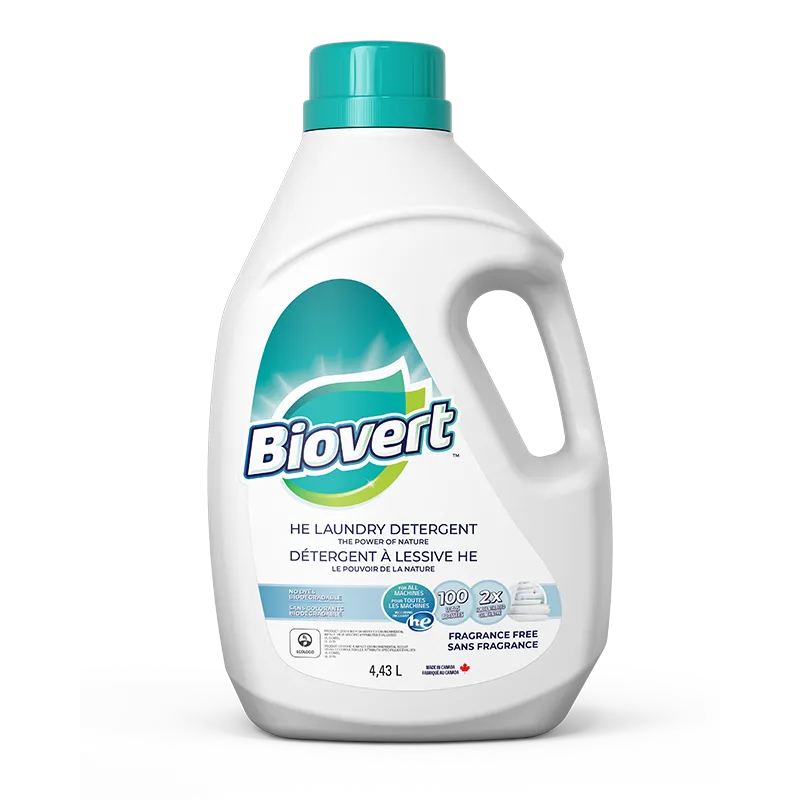 BioVert HE Laundry Detergent Fragrance-Free 4.43L