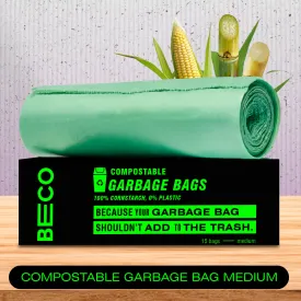 Compostable Garbage Bags - Medium - 15 bags/roll