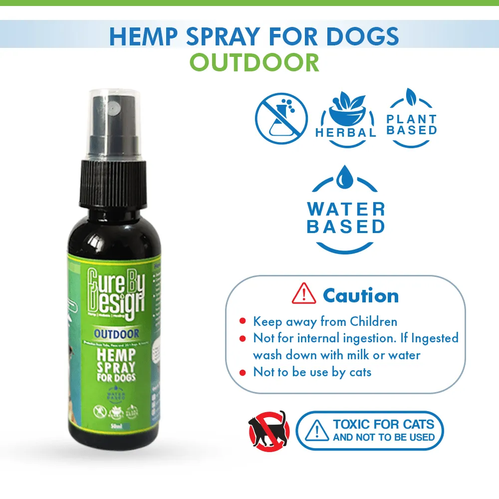 Cure By Design Outdoor Hemp Spray for Dogs (Limited Shelf Life)