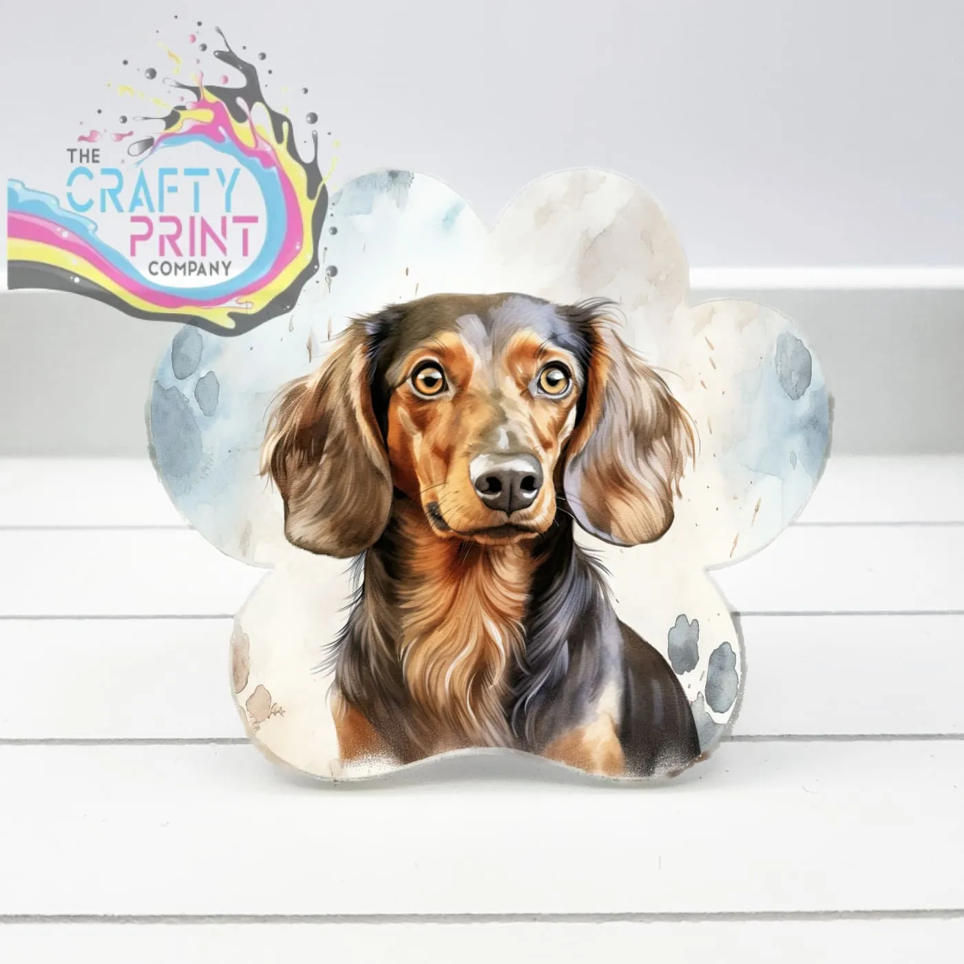 Dachshund Acrylic Paw Print Car Vent Clip on Air Freshener