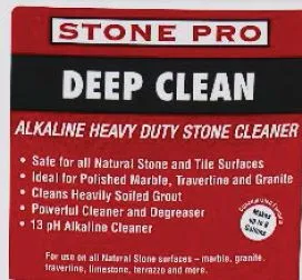 Deep Clean Non-Acidic Heavy-Duty Stone Cleaner 5gal