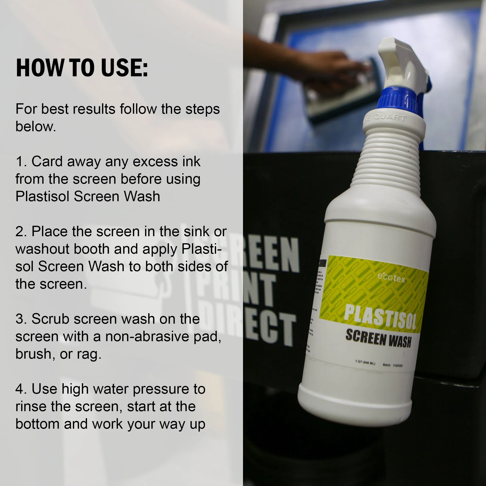 Ecotex® Screen Printing Plastisol Screen Wash