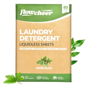 Flowcheer Laundry Detergent Sheets - 30 Sheets - Fresh Fragrance