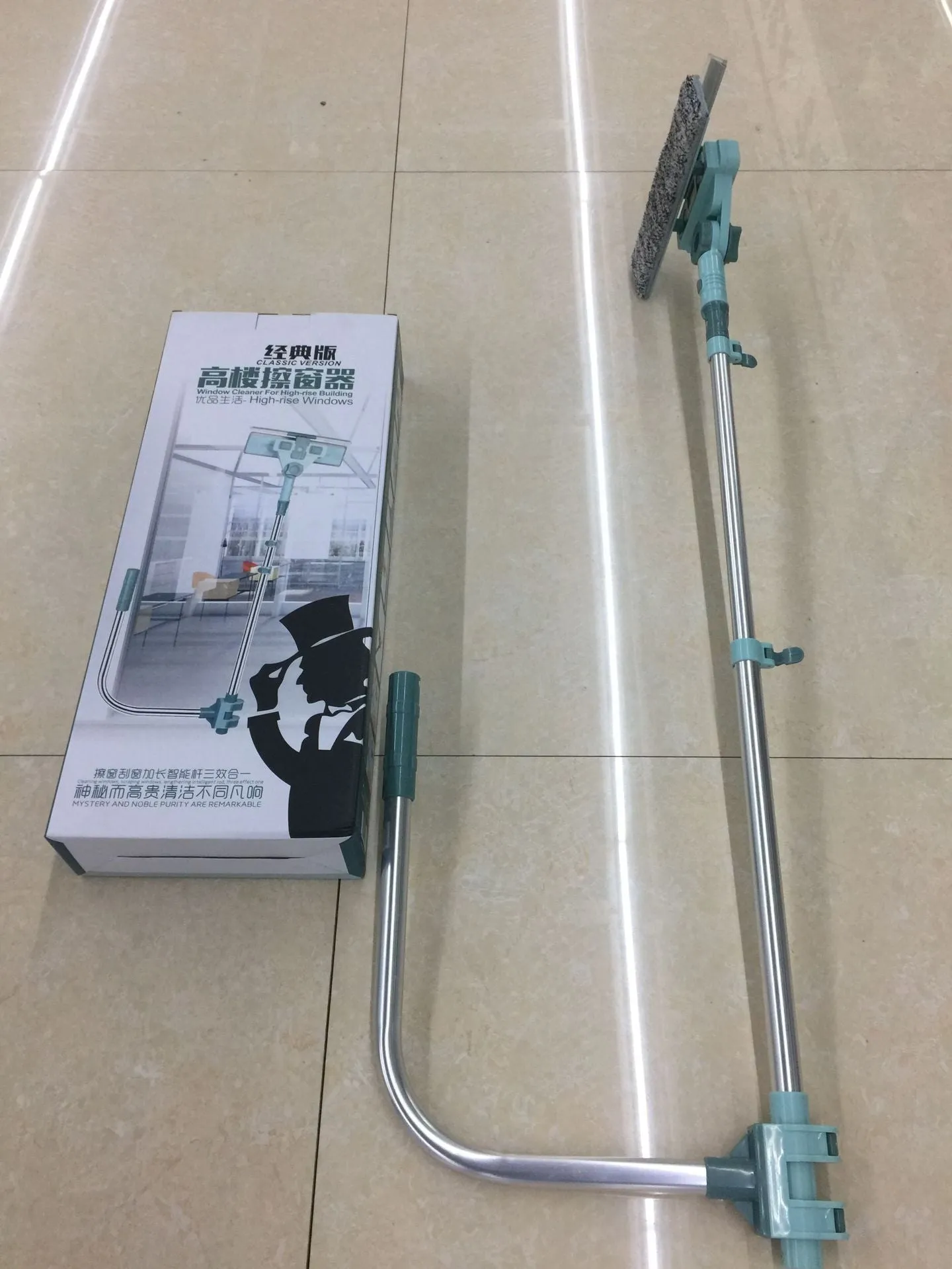 Glass Cleaner Double-layer High-rise Retractable Double-sided Window Cleaner Artifact High-rise Cleaning