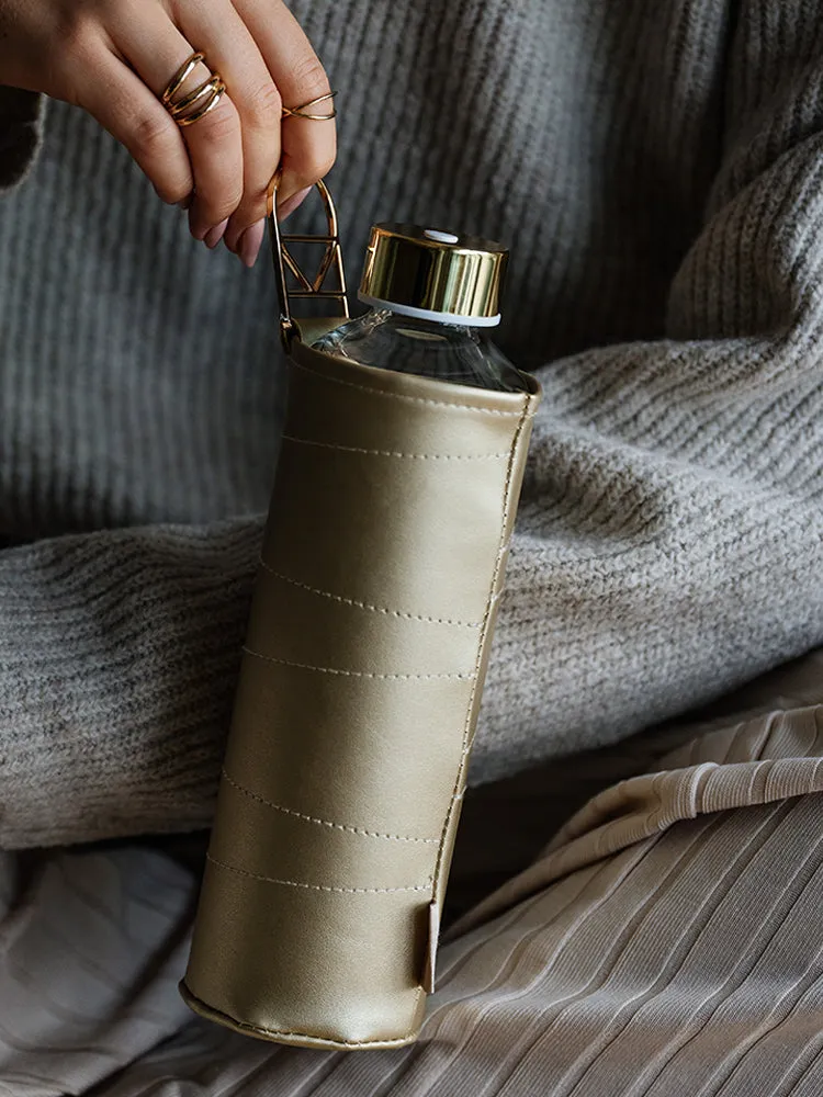 Golden Glass Bottle