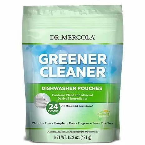 Greener Cleaner Dishwasher Pouches 24 pcs by Dr. Mercola