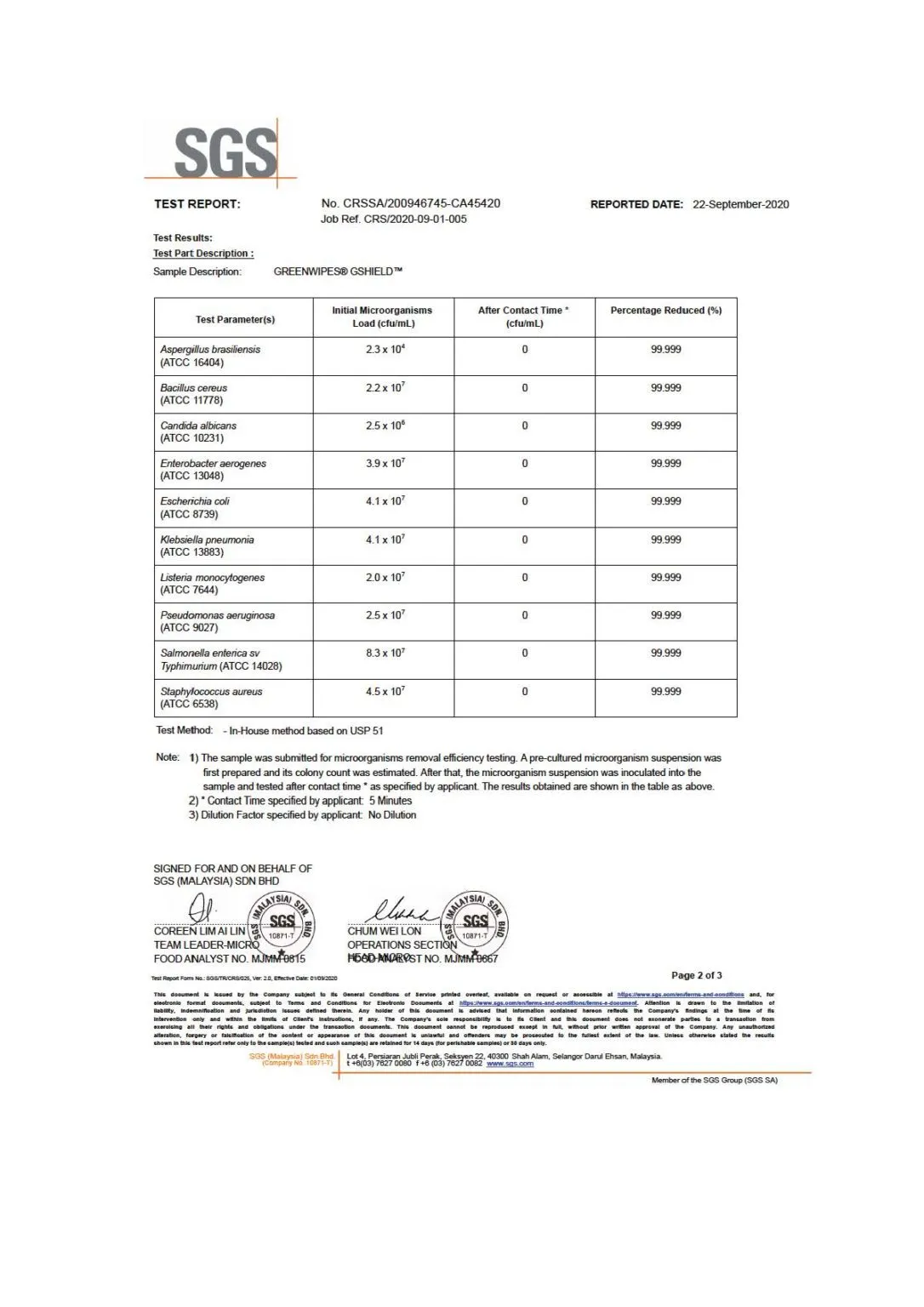 Greenwipes Gshield MD-7050 Non Alcohol Disinfecting Wipes