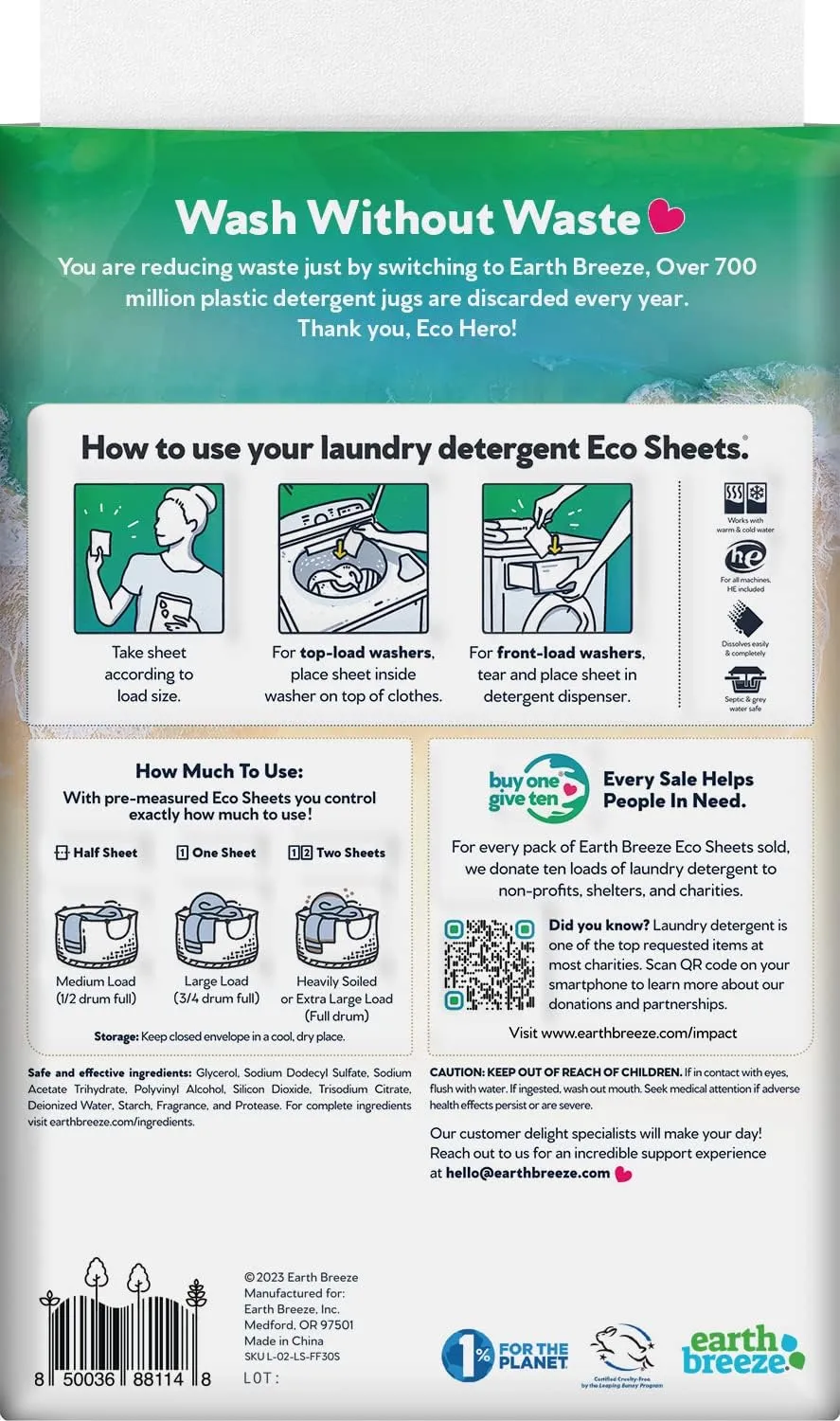 Laundry Detergent Sheets - Fresh Scent - Liquidless Technology