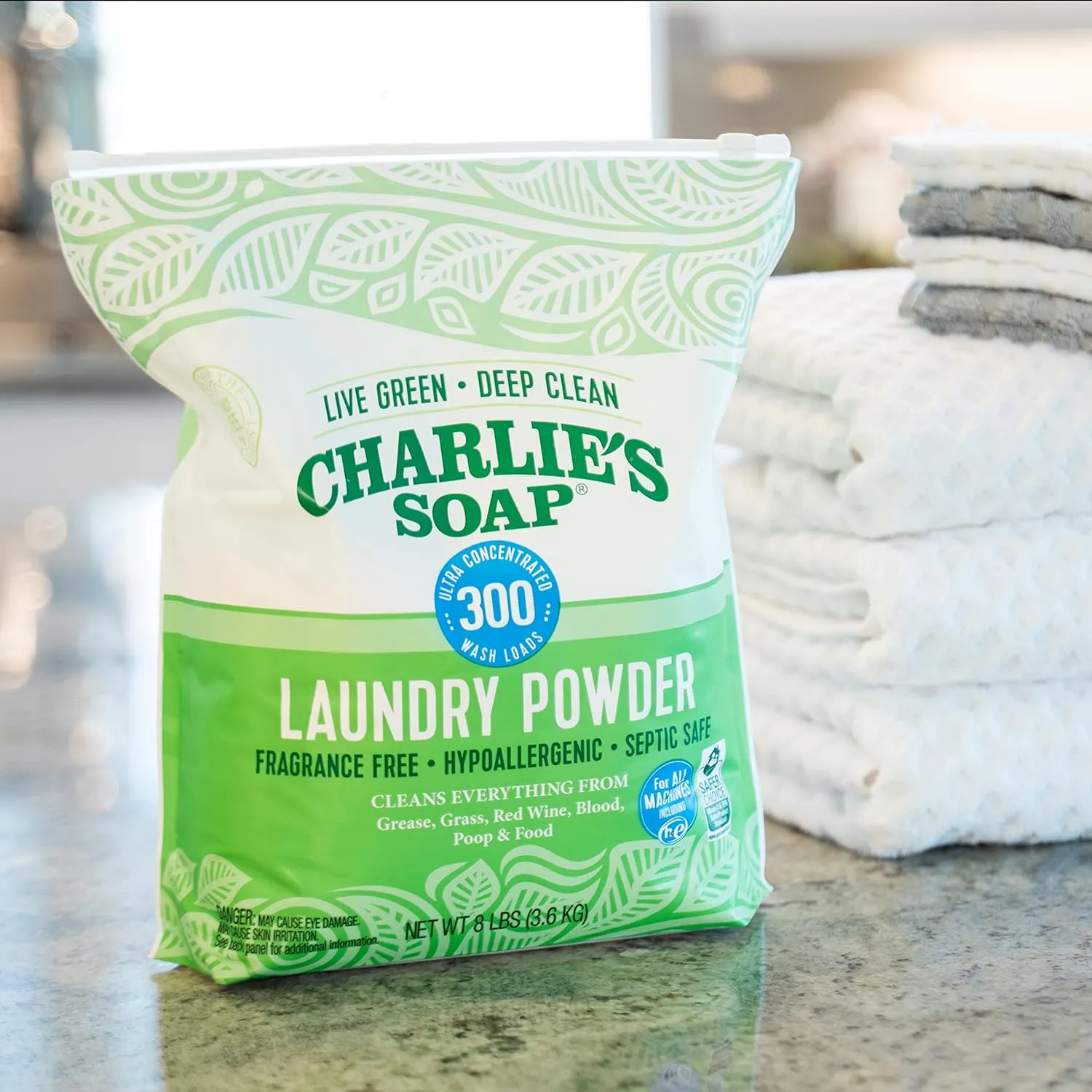 Laundry Powder, Hypoallergenic Deep Cleaning Washing Powder Detergent, Eco-Friendly, Safe, and Effective