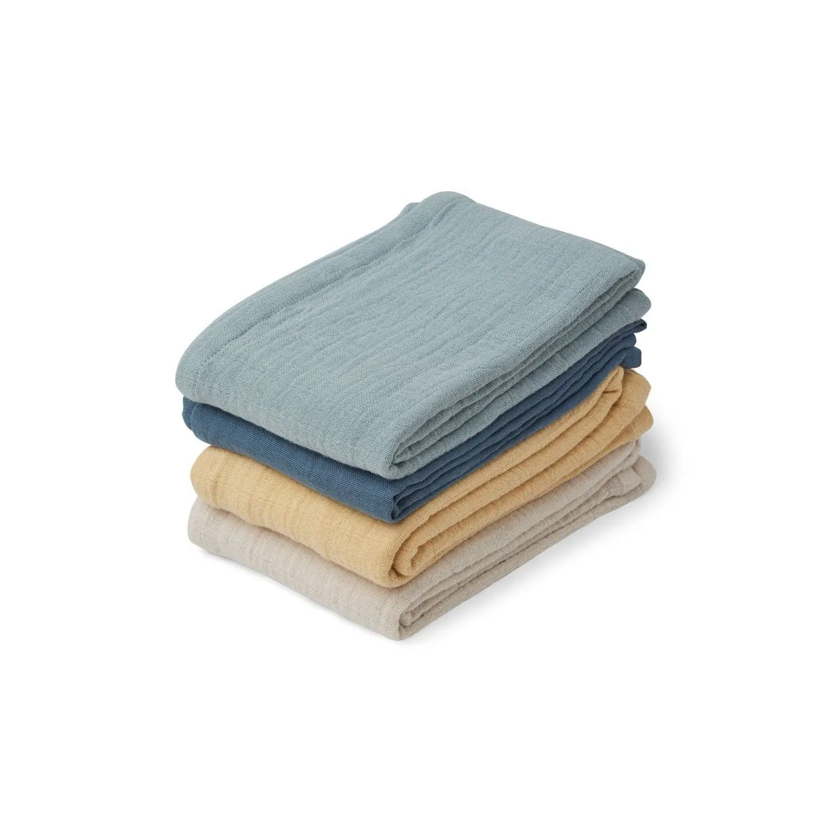 Leon Muslin Cloth 4 Pack - Blue mix