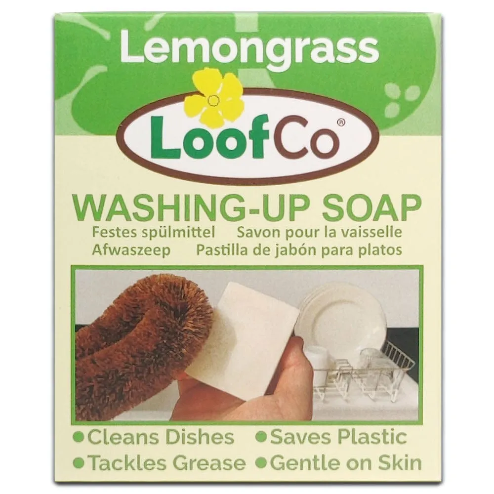 LoofCo Washing-Up Soap Bar Palm Oil Free 100g - Lemongrass