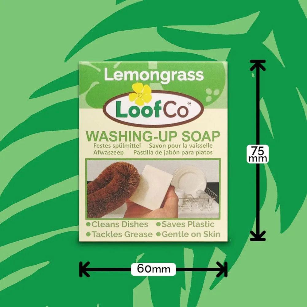 LoofCo Washing-Up Soap Bar Palm Oil Free 100g - Lemongrass