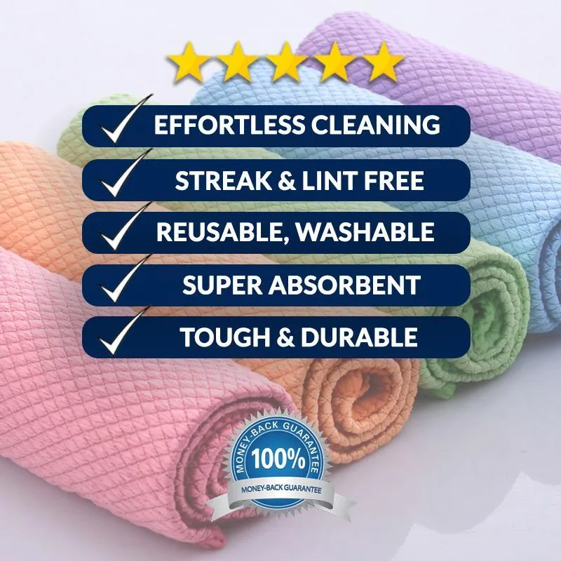 NanoScale Streak-Free Miracle Cleaning Cloths - Reusable