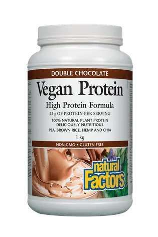 Natural Factors Vegan Protein Double Chocolate 1kg