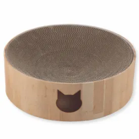 Necoichi Cozy Cat Scratcher Bowl, Oak