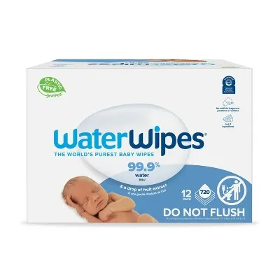 Open Box - WaterWipes Plastic-Free Original Water Baby Wipes - 720ct