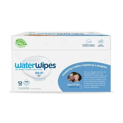 Open Box - WaterWipes Plastic-Free Original Water Baby Wipes - 720ct