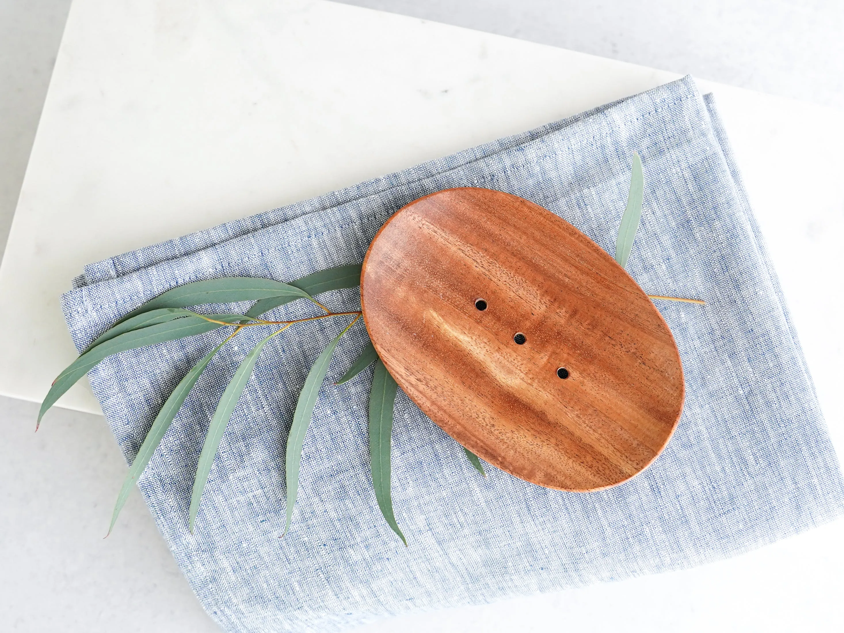 Oval Neem Wood Soap Dish