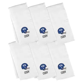 Personalized Brigham Young Cougars Helmet 6-Pack Burp Cloths