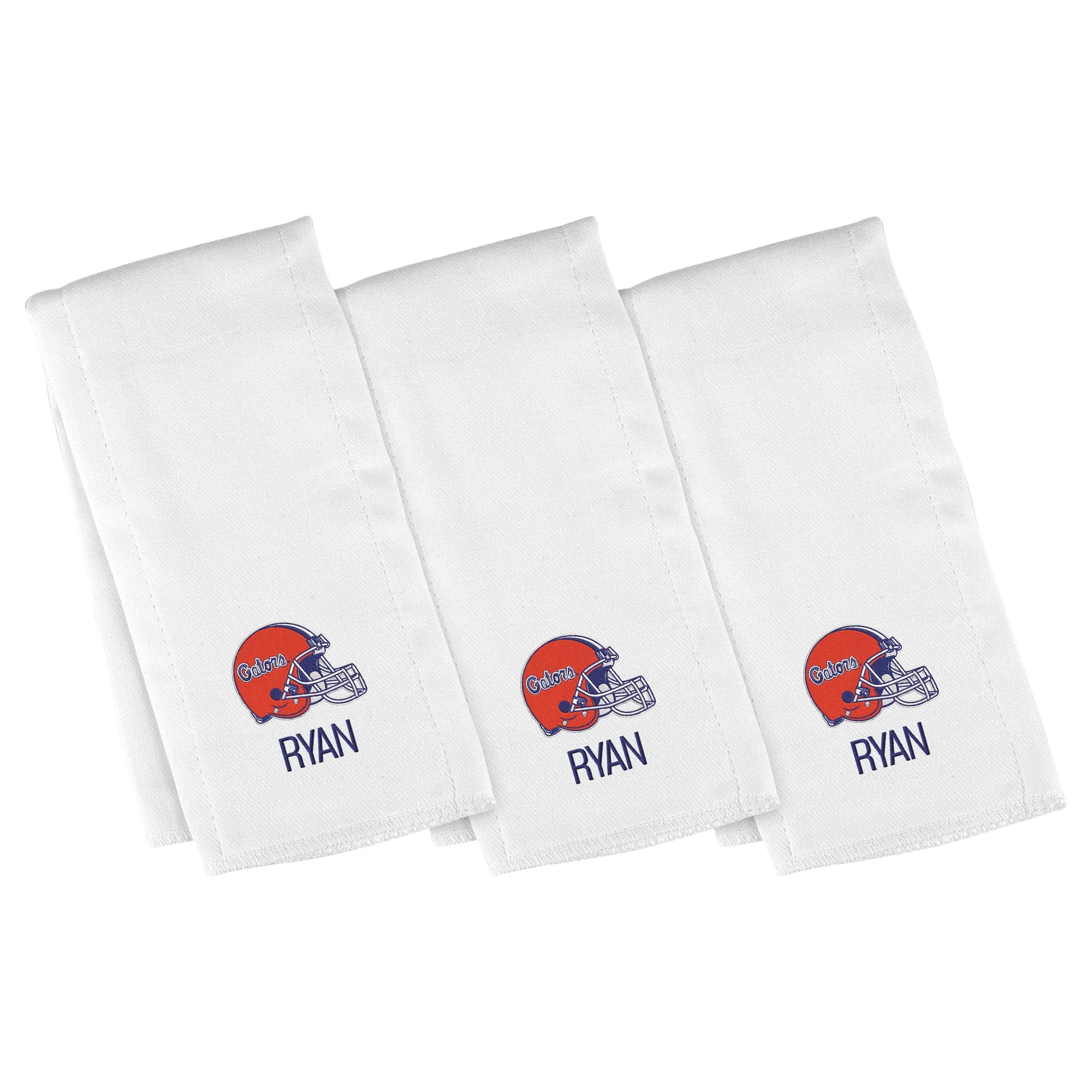 Personalized Florida Gators Helmet 3-Pack Burp Cloths