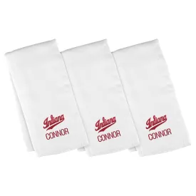 Personalized Indiana Hoosiers Script Indiana 3-Pack Burp Cloths