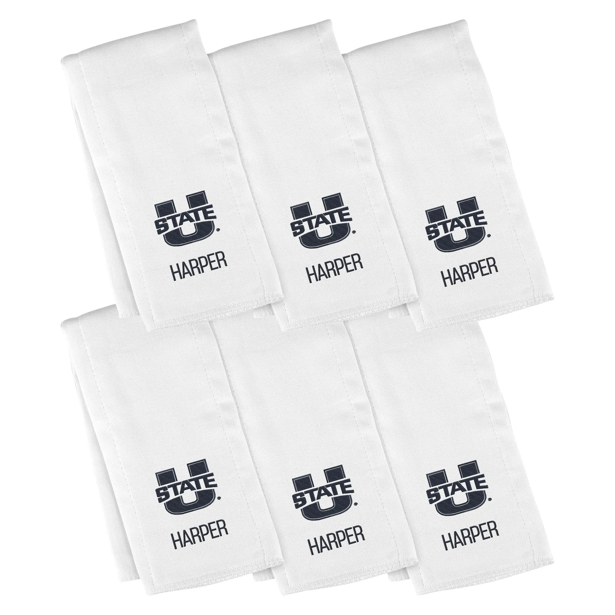 Personalized Utah State Aggies 6-Pack Burp Cloths