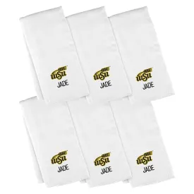 Personalized Wichita State Shockers Wheat 6-Pack Burp Cloths