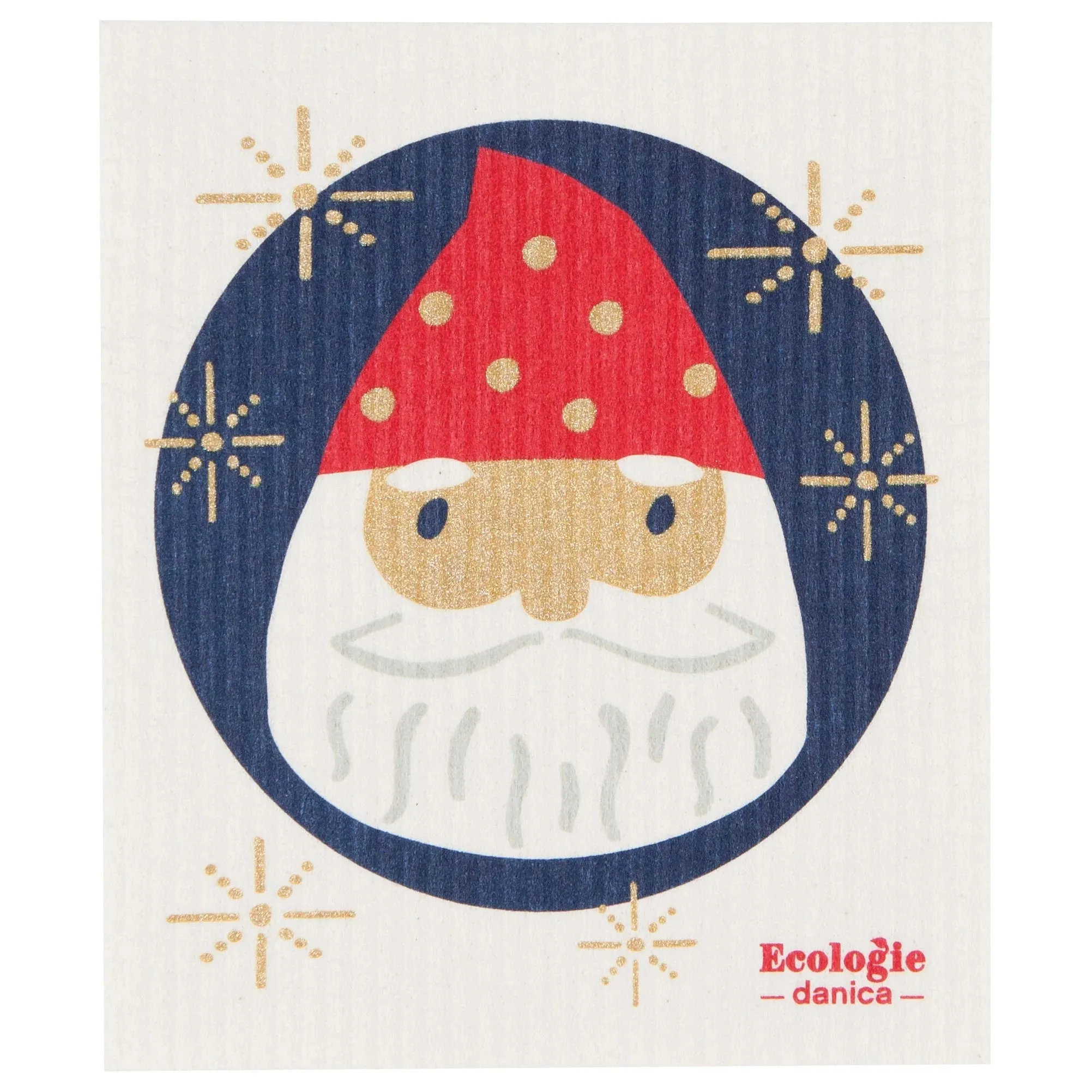 Santa Ornament Swedish Dishcloth