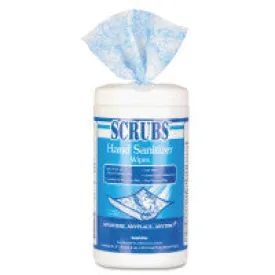 SCRUBS Hand Sanitizer Wipes, 16 oz, Lemon Scent