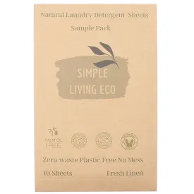 Simple Living Eco Laundry Detergent Sheets - Fresh Linen 10 Pack