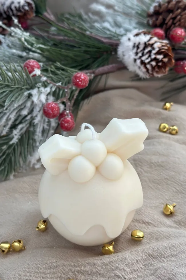 Small Christmas Ornament Candle