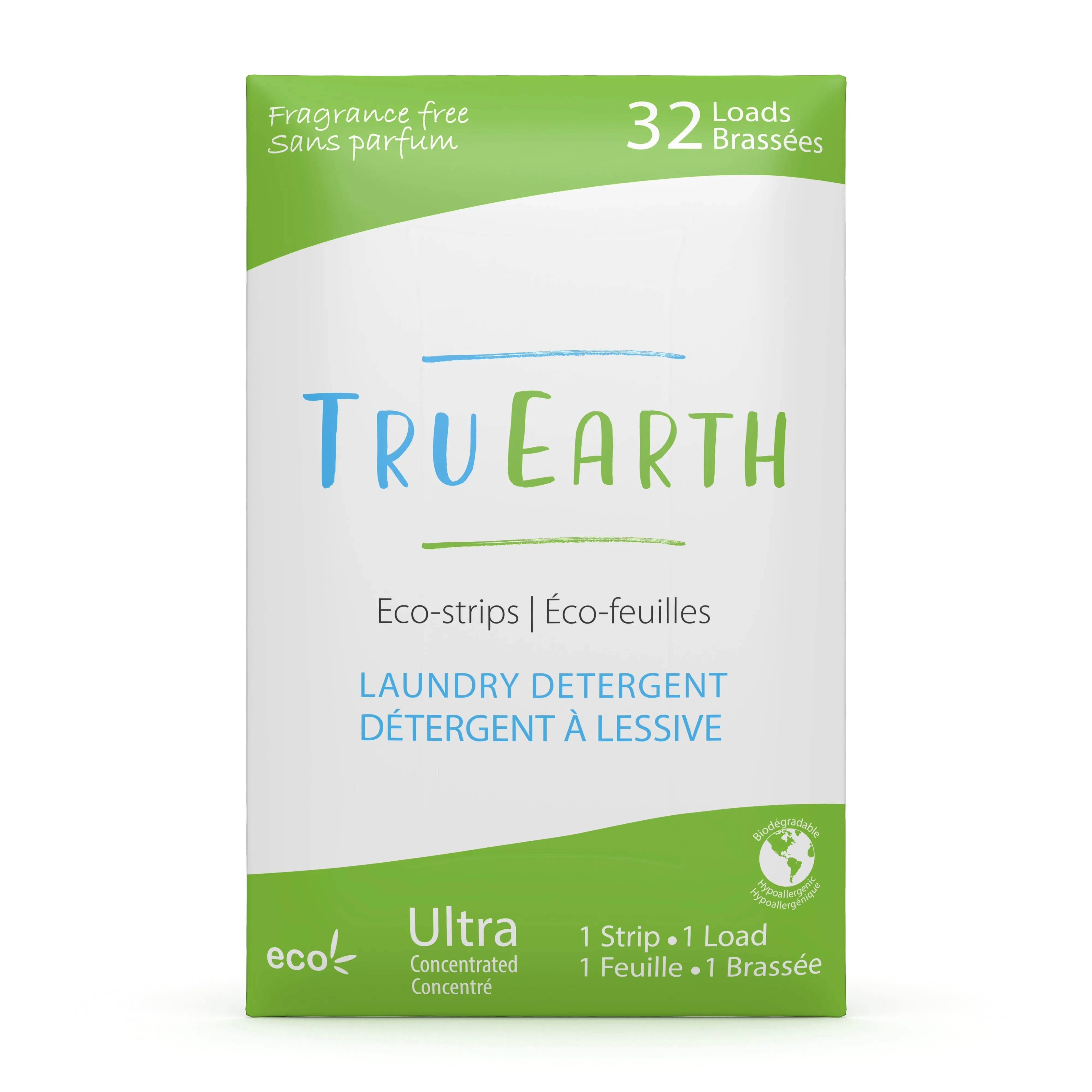 Tru Earth Eco-strips Laundry Detergent (Fragrance-free) - 32 Loads