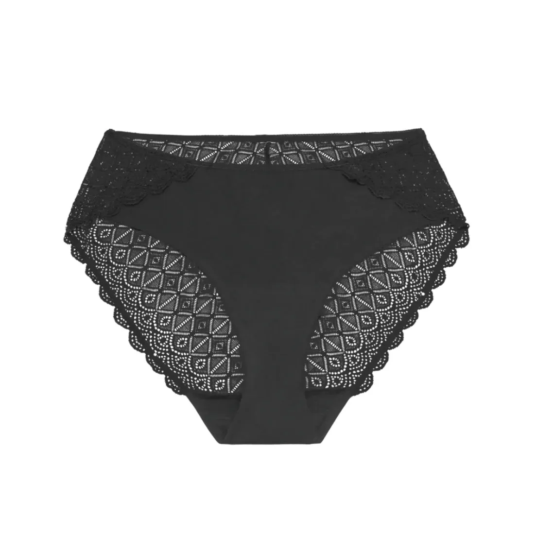 Urban Skivvies - Leak Proof Lace Back Brief - Black