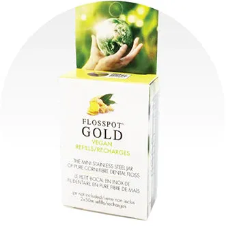 Vegan Flosspot Gold Refills 2pk