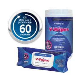 Whiteley Viraclean V Wipes Hospital Grade Disinfectant Wipes